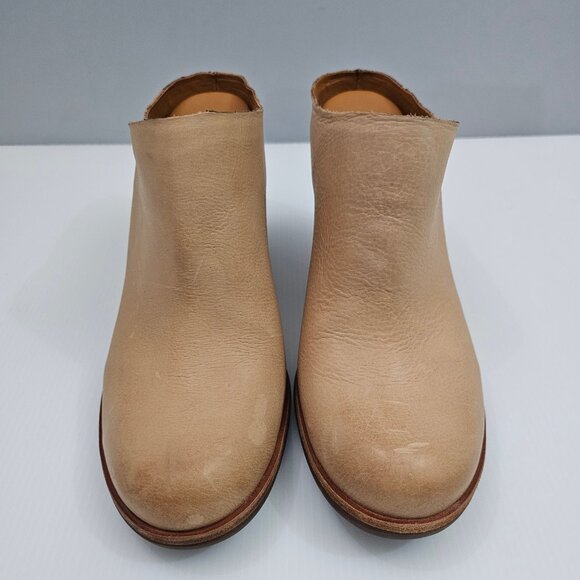 Kork Ease Challis Mules Womens 10 Tan Leather Casual Slip On Stacked Block Heel - Picture 4 of 13